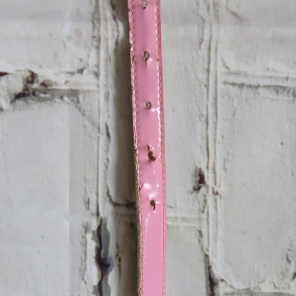 Vintage 1980s Pink Patent Leather Cowboy Belt - Picture 5 of 8